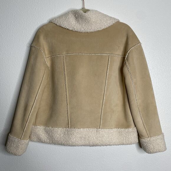 Marine Layer Quebec Sherpa Jacket in Tortoise Shell/Cream Women’s Size XS - Picture 7 of 7